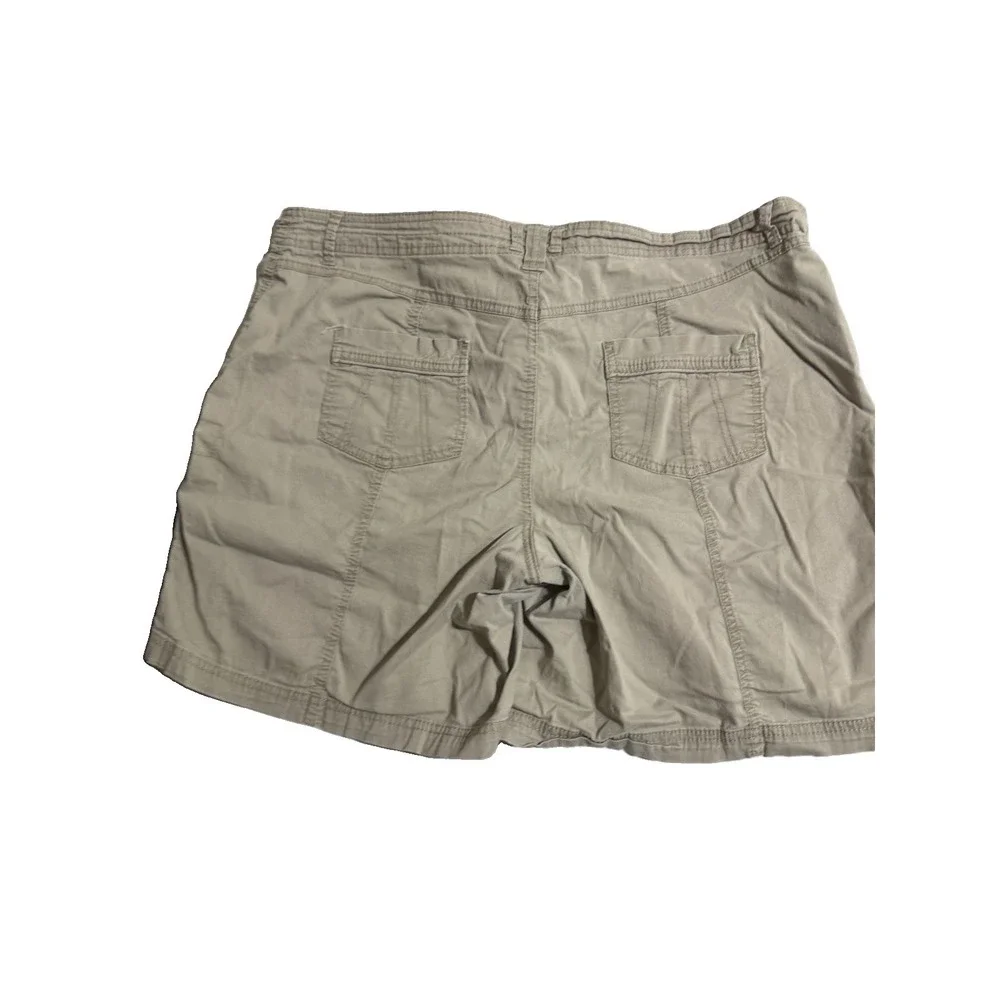 Mossimo Girls Beige Cargo Shorts Size 14 Cotton/Spandex Canvas Drawstring